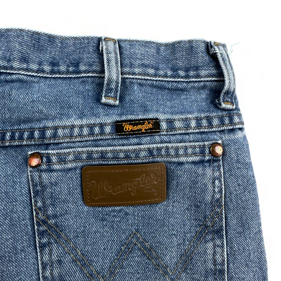 Wrangler Jeans 32x29 Light Wash Blue Cowboy Cut Slim Fit Y2K Western Mens 33x30 - Picture 5 of 9
